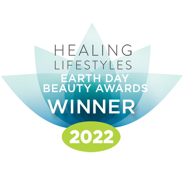 Healing lifestyles earth day beauty awards winner 2022 badge